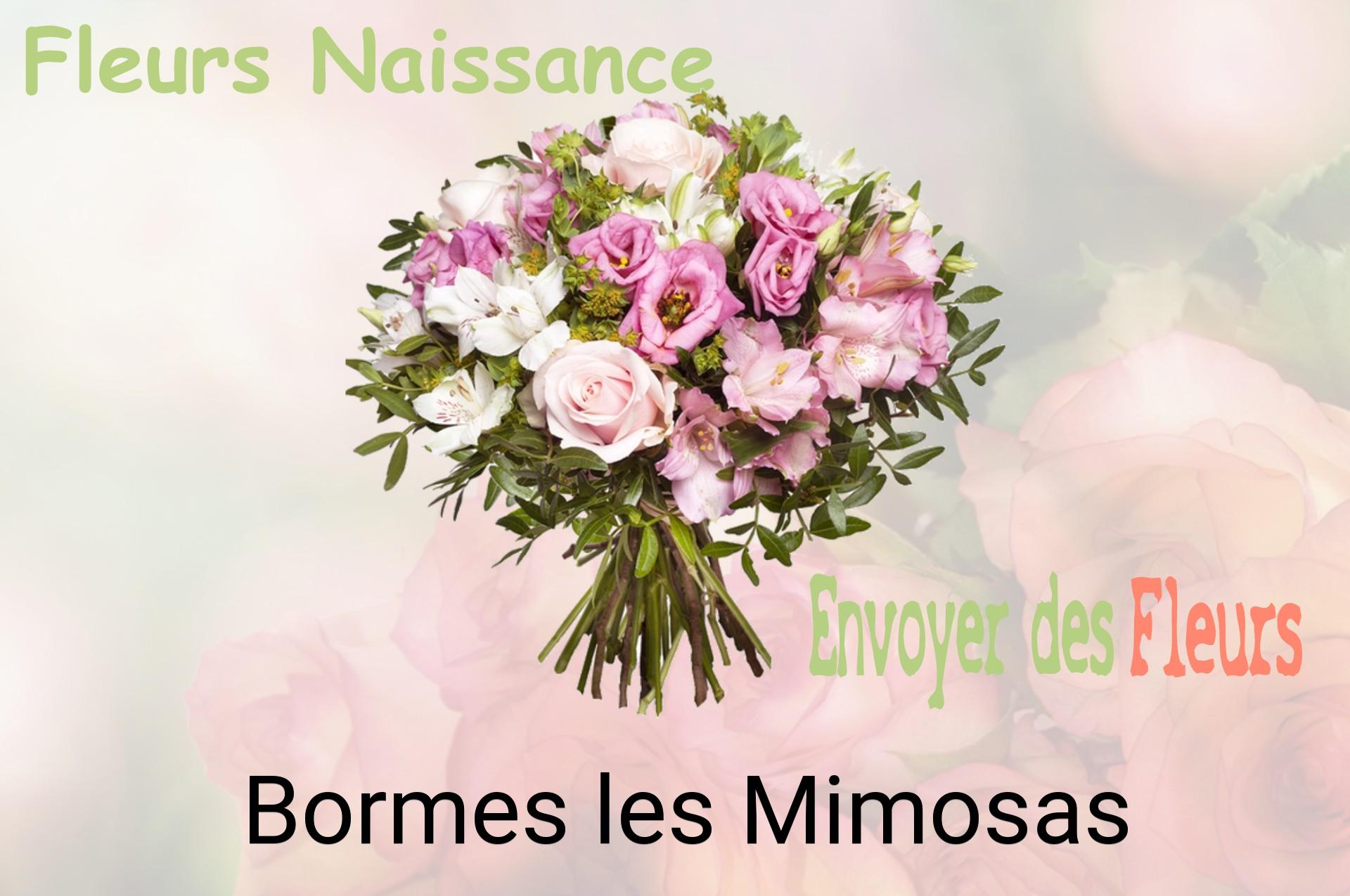 Bouquet de fleurs de naissance livré à Bormes-les-Mimosas