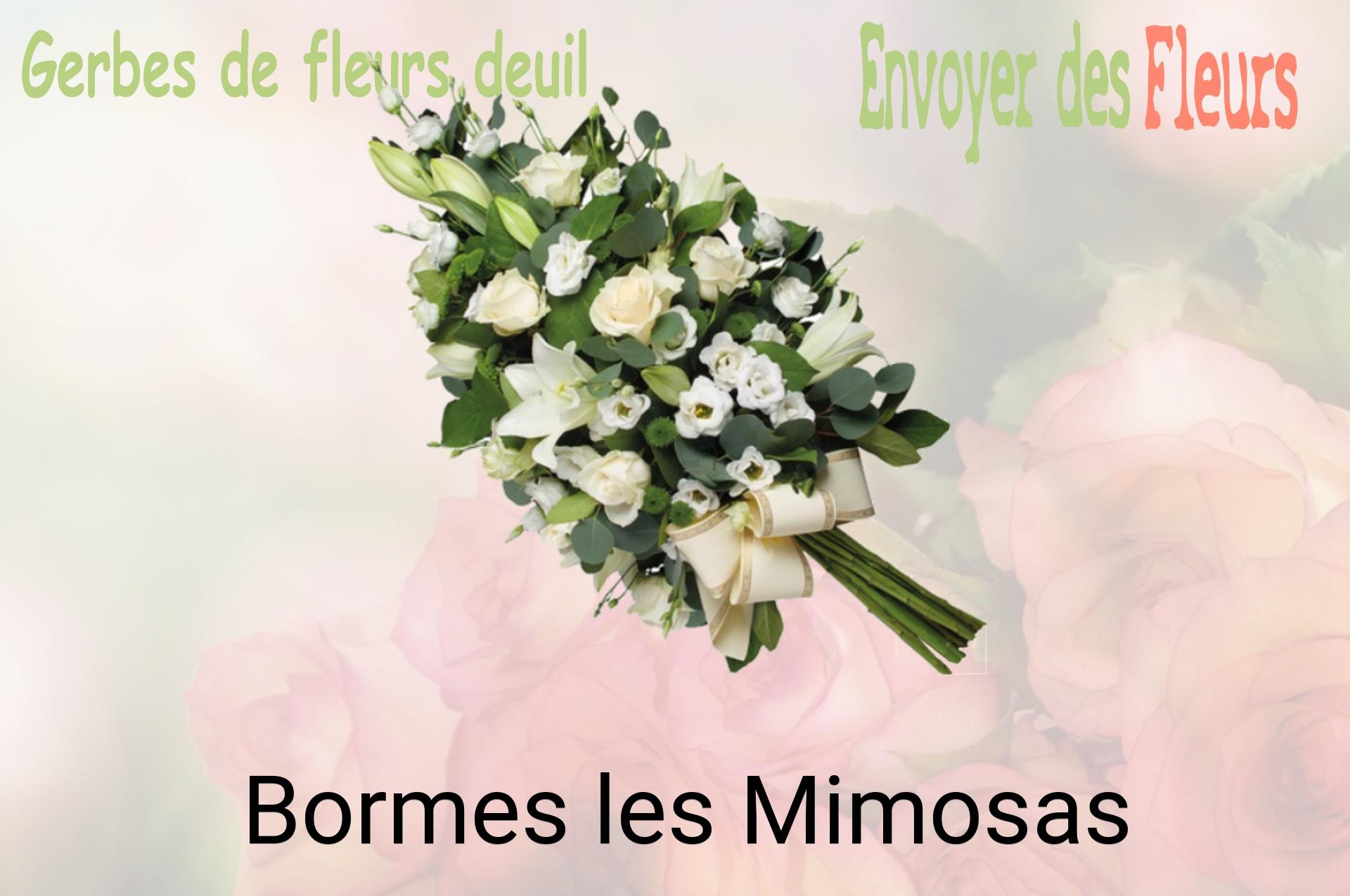 Gerbe de fleurs de deuil livrée à Bormes-les-Mimosas